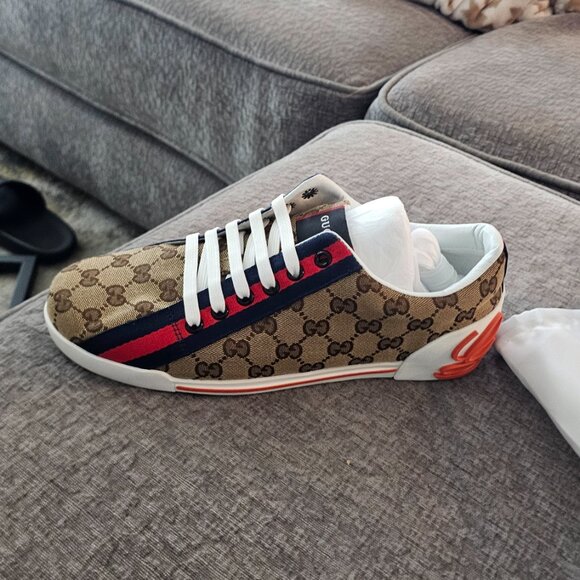 Size 11 Vintage Gucci Pelle Gomma Sneakers - Picture 4 of 5